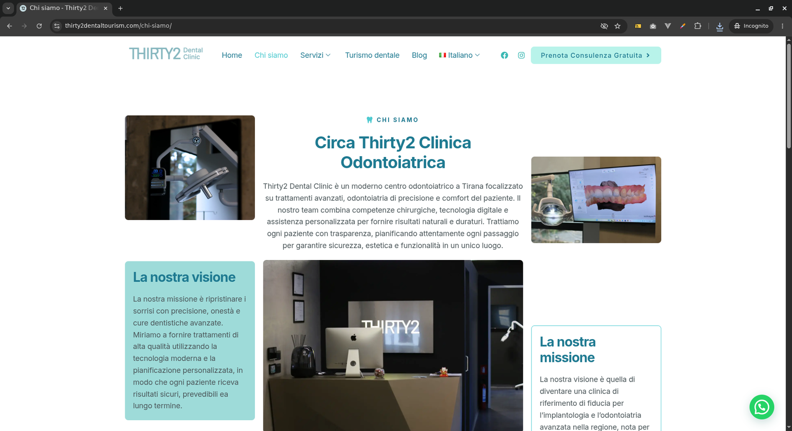 Thirty2 Dental Tourism lead generation website